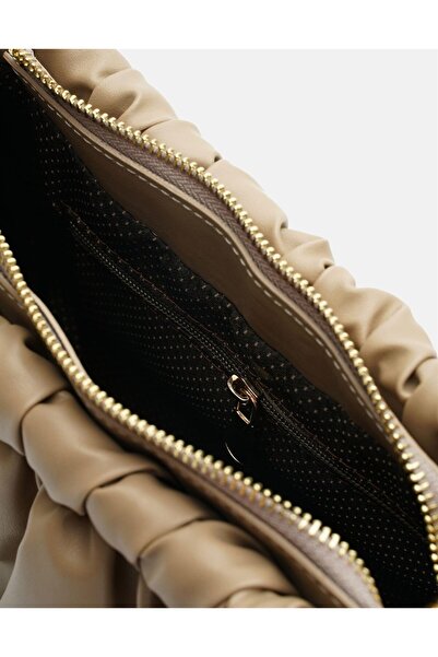 Seniorah Drawstring Detailed Mink Skin Women's Bag