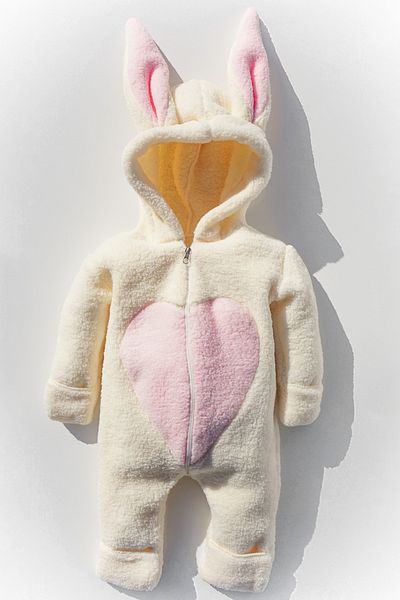 ipek atlas Girl, Boy and Child Plush Zippered Winter Rabbit Jumpsuit