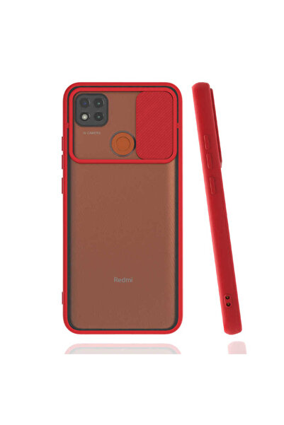 kilifone Xiaomi Redmi 9C - Kılıf Slayt Sürgülü Arkası Buzlu Lensi Kapak