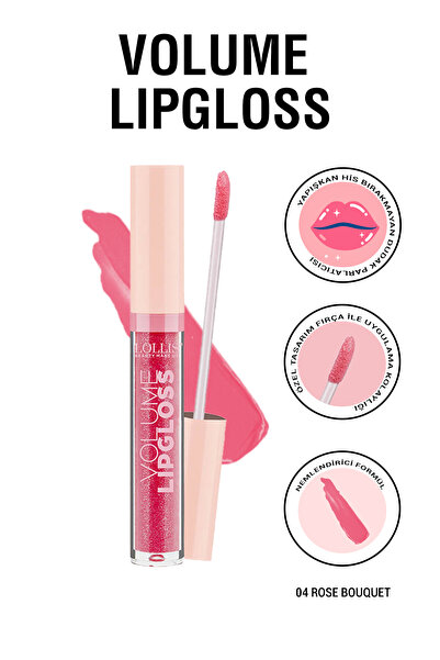 Lollis Volume Lipgloss 04 Rose Bouquet / Dudak Parlatıcı 04 Rose Bouquet