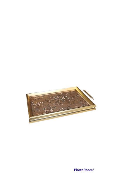 Kosova 824 Lux Rectangular Tray 50*31 Cm Gold