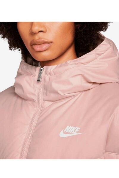 Nike Womens Storm Fit Pink Puffer Down Warm Winter Jacket Coat Somon Pembe Şişme Mont Dq5903-601