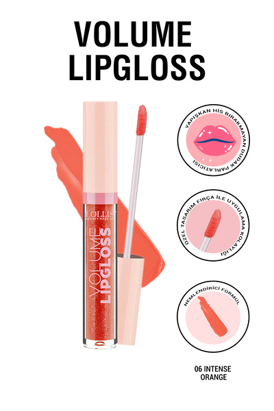 Lollis Volume Lipgloss Parlak Dudak Parlatıcısı Nemlendirici Işıltılı Dolgunl...