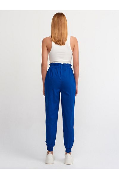 Dilvin 71107 Cuped Jogging Pants-Sax