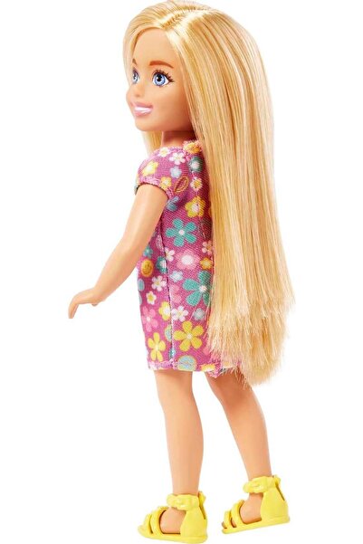 Barbie Chelsea Sarı Saçlı Kalp Çiçek Bronz Tenli Ten Sarışın Barbie Blonde Doll Oyuncak Bebek Kumral Elbise