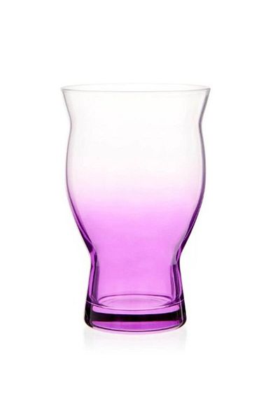 EbruliHomeArt Glass Glass with Straw 480 Cc Purple