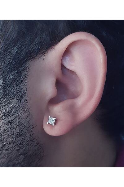 Sirius Pırlanta Erkek 0,30 Karat Tektaş Görünümlü Pırlanta Küpesi