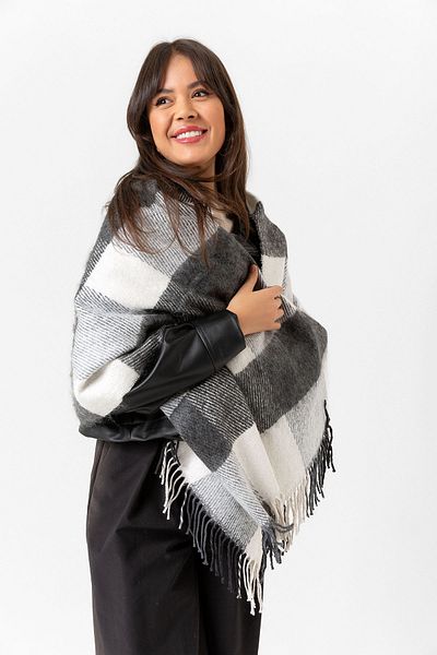 nehir eşarp Women's Boucle Shawl - 450 Gr Wide Thick 180 X 60 cm