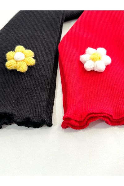ARYA BABY Ribbed Camisole Fabric Baby Girl with Daisy 2-Piece Baby Kids Leggings, Pants, Sets, Bottoms