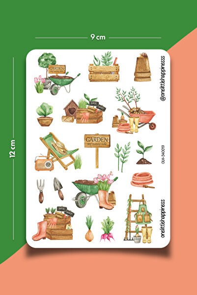 One Little Happiness Set de autocolante tematice pentru grădină |   Autocolan...