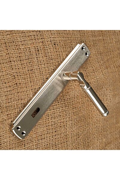 KOLDOOR Mâner de ușă de cameră din nichel satinat cu oglindă 3 seturi