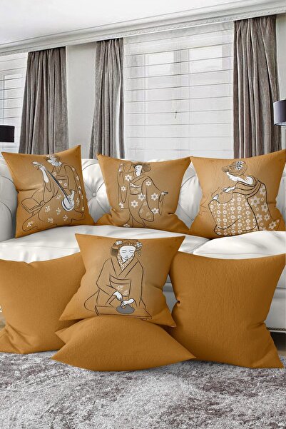 Nish & Royal Set de 7 huse de pernă cu design special, cu două fețe