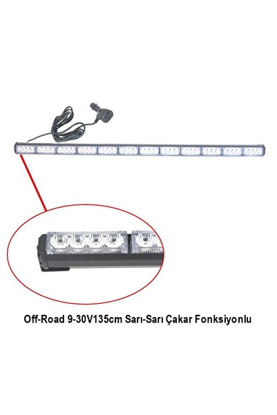 Genel Markalar Off Road Tepe Lambası Sarı Sarı 135cm 7 Fonskiyonlu