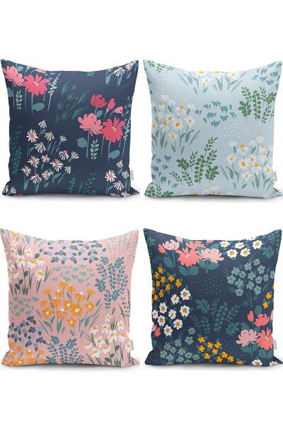 Generic Brand Set modern de huse de pernă și pernă cu model floral pe fundal ...