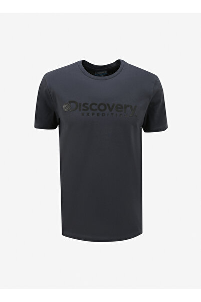Discovery Expedition Antrasit Erkek Bisiklet Yaka T-Shirt D4SM-TST3290