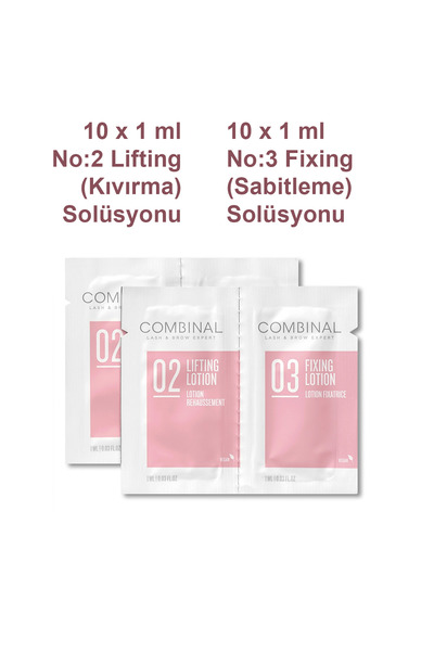Combinal No:2 Lifting (Kıvırma) ve No:3 Fixing (Sabitleme) Solüsyonu (10 adet Çiftli Şase Paket)