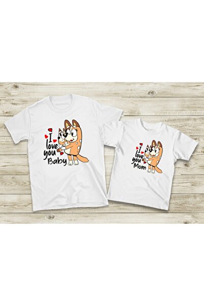 venüsdijital BLUEY BINGO MOTHER GIRL COMBIN (cu ochi, pretul este pentru 1 tricou)