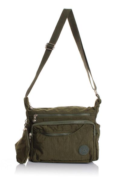 Getcho Diol Women's Cross Strap Crinkle Green Bag – Lightweight, Adjustable Strap, Waterproof Bag