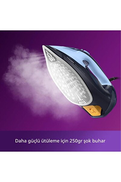 Philips DST7041/20 Azur 7000 Serisi 2800 W Buharlı Ütü Mavi 250 g şok buhar-Otomatik kapanma