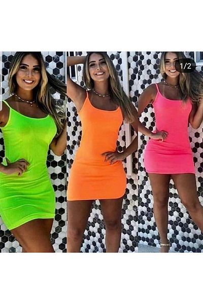 ModaLy Moda Rochie mini decoltată pentru femei, cu bretele din material crepon elastic, 352