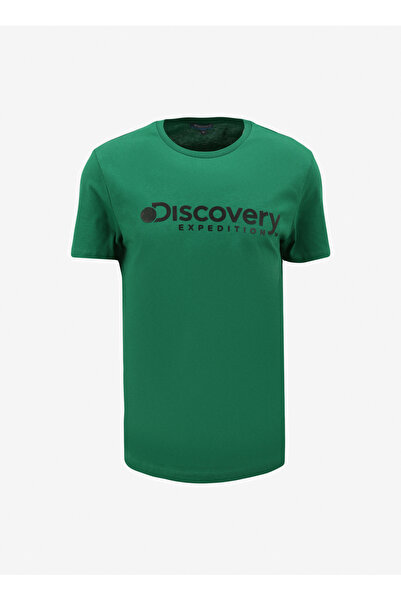 Discovery Expedition Yeşil Erkek Bisiklet Yaka T-Shirt D4SM-TST3290