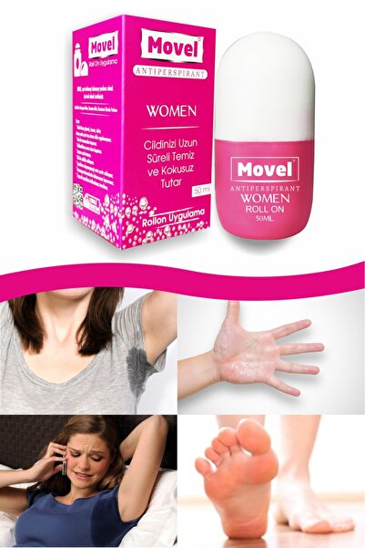movel 4 ADET Roll On El Ayak Koltukaltı Ter Ve Ter Kokusu Önleyici Women 50ml