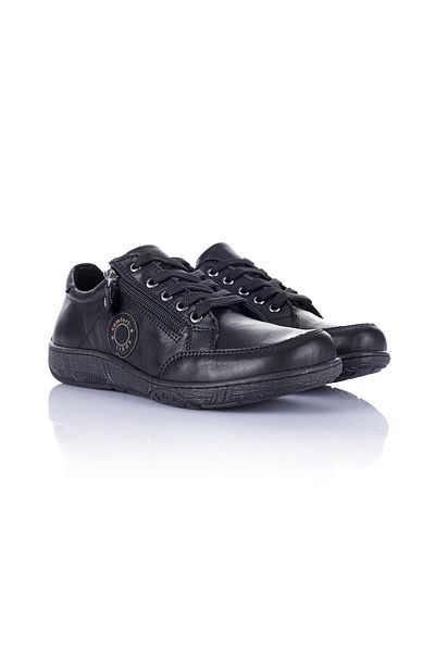 Getcho Cosmina Women's Genuine Leather Black Casual Shoes