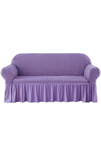 Uy Style Set de canapele înfășurate cu 3 locuri cu fustă și elastic - husă pe...