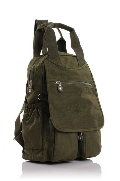 Getcho Varena Women's Green Backpack Multi-Eye Waterproof Daily Crinkle Wide Bag with Laptop Compartment