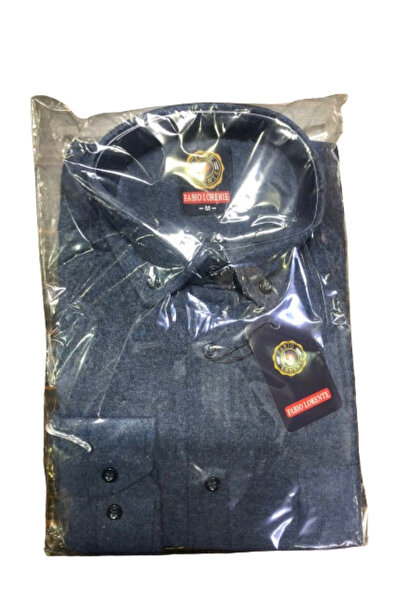 Nacar Erkek Lila Uzun Kol Kalın Kışlık Baba Gömlek Rahat Kesim Kareli Oduncu Gömlek