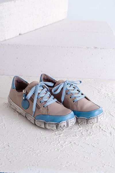 Getcho Pantofi de damă Serpa Blue/mink din piele naturală