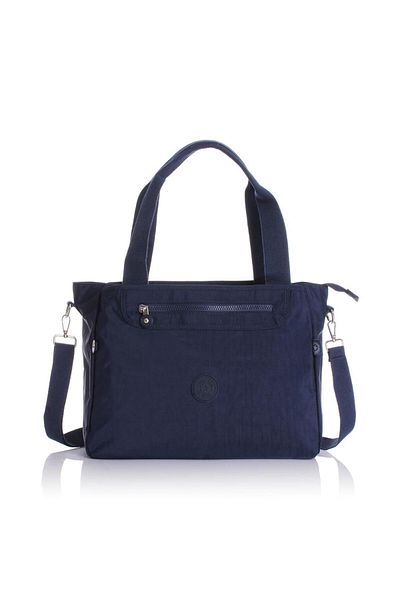 Getcho Tuder Navy Blue Women's Daily Shoulder Bag Multi-Compartment Waterproof Crinkle Lightweight Fabric Sports Bag