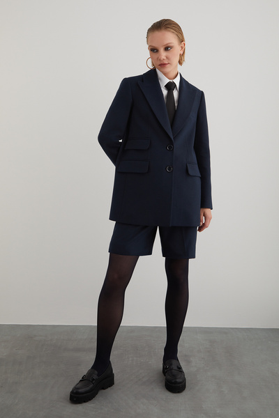 GİZİA Şortlu Ve Bleazer Ceketli Lacivert Takım Elbise