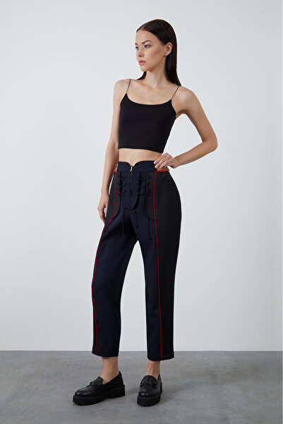 Manimani Kuşgözü Detaylı Lacivert Pantolon