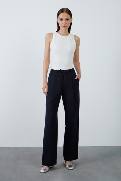 kı.we Beli Kordon Ve Lastikli Lacivert Eşofman