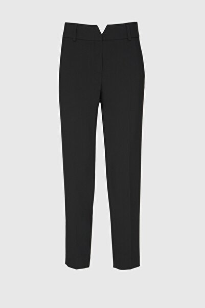 GİZİA Orta Bel Klasik Siyah Havuç Pantolon