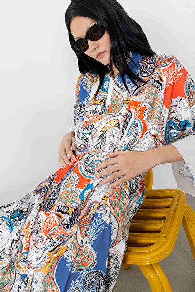 GİZİA Bağcık Detaylı Belden Seyyar Kuşaklı Kolları Bantlı Kimono