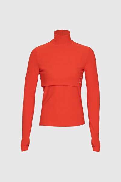 kı.we Turuncu Boğazlı Crop Top Ve Atlet Takım