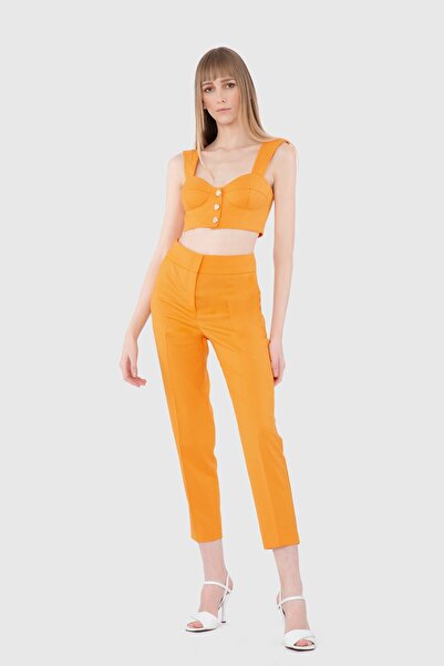 GİZİA Dar Paça Turuncu Pantolon
