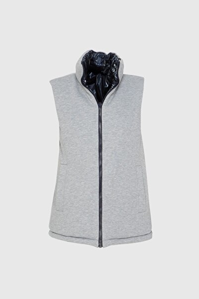 GİZİA Lacivert - Gri Çift Taraflı Yelek