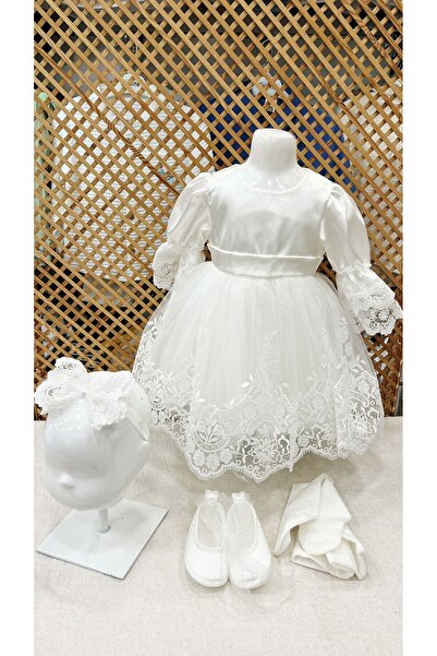 PARK BEBE kız bebek 0/3-3/6 AY ORKİDE MEVLÜTLÜK SET dantel detaylı