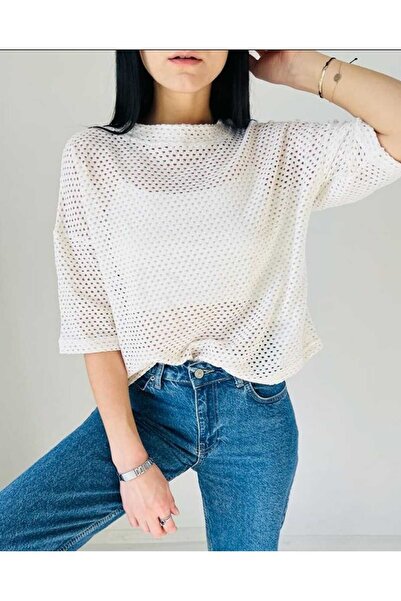 aryam butik Сітчаста трикотажна блузка