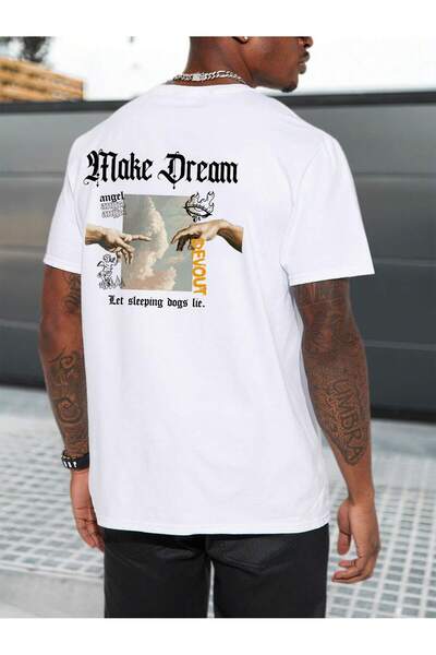 Jose Clothing Μπλουζάκι Unisex Λευκό με τύπωμα Οργανικό Βαμβάκι oversized