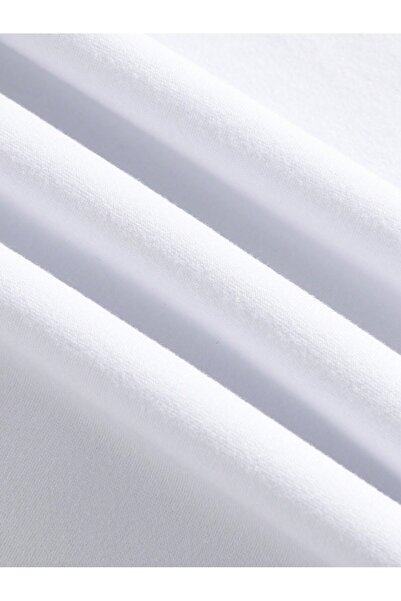 Jose Clothing Μπλουζάκι Unisex Λευκό εμπριμέ από οργανικό βαμβάκι Oversize με κοντό μανίκι