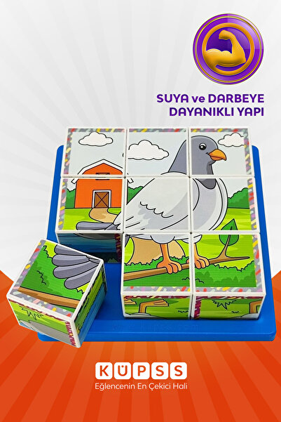 KÜPSS Uçan Hayvanlar Küp Puzzle - 6 Farklı Yapboz