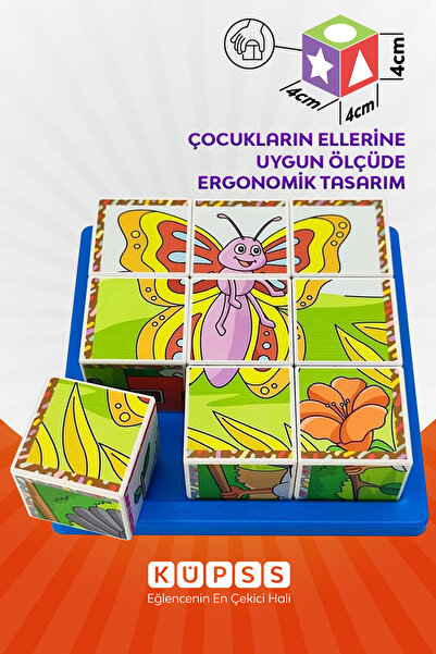 KÜPSS Uçan Hayvanlar Küp Puzzle - 6 Farklı Yapboz