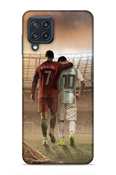 Lopard Case for Samsung Galaxy M32 Footballers 3 Messi and Ronaldo Back Cover