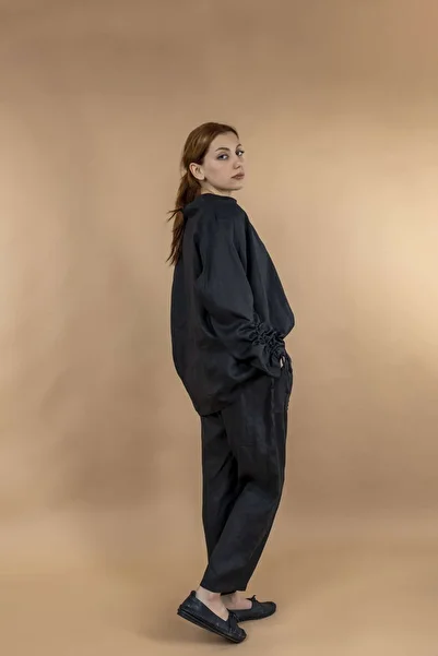 SARE ERKMEN Hijab Linen Shirt
