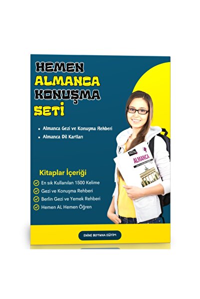 Enine Boyuna Eğitim Hemen Almanca Konuşma Seti (2 Süper Kaynak)