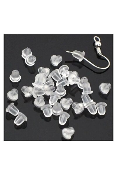 monalisatoka Kadın 200 Adet 100 Çift Şeffaf Plastik Küpe Piston Küpe Arkalığı